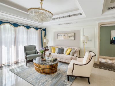 金陵名人居欧式风格140平米平层装修案例