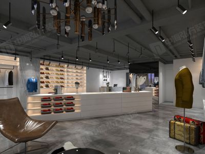 男装店320平米装修案例