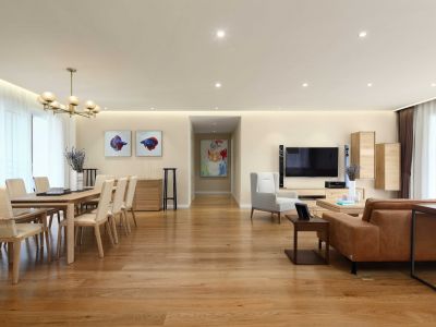 紫金观邸现代风格141平米平层装修案例