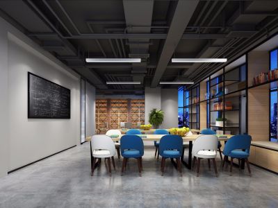 百乐客公司办公室现代风格450平米装修案例