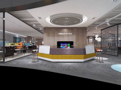 办公室现代风格1500平米装修案例