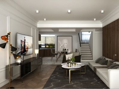 城南印象花园现代简约300平米别墅装修案例