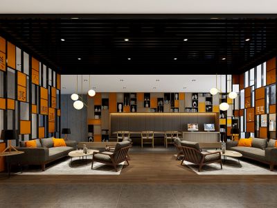 酒店现代风格1200平米装修案例