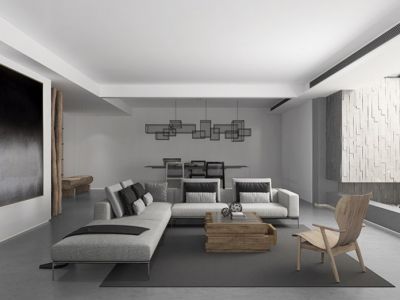 金地保利悦风华350平米复式现代简约装修案例