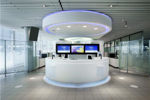 [南京千禾尚艺装饰]办公室前台装修设计都需要注意哪些方面？
