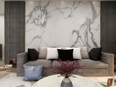 五矿澜悦方山115平米四室两厅轻奢风装修案例