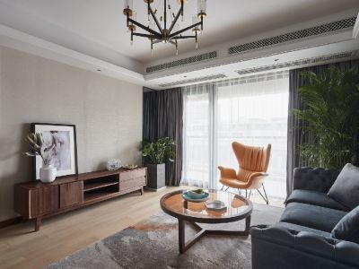 阳光·中心城二期混搭风格134平米三居室装修设计案例