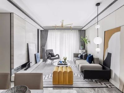 阳光·西山秘境现代风格96平米三居室装修设计案例