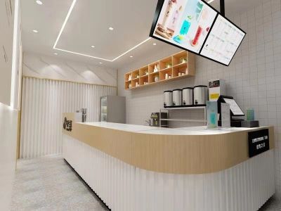南京奶茶店42平米北欧风格装修安立路