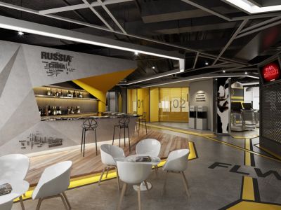 南京健身房工业风格1256平米装修案例