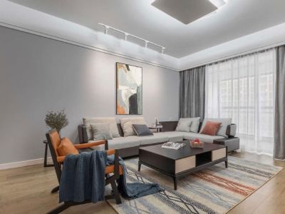 科华· 云玺台现代风格113平米三居室设计效果图案例