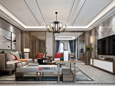 卧龙湖新中式风格200平米别墅装修案例