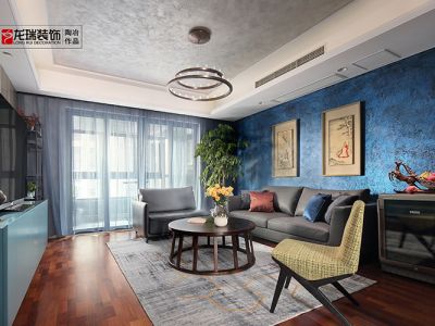 绿洲新岛现代风格180平米三居室装修案例