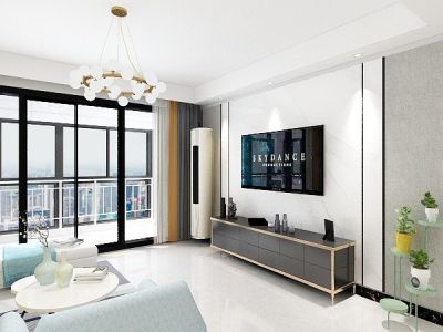 南方花园120平米三居室现代简约装修案例