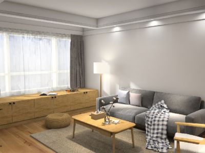 金王府小区78平米日式二居装修案例