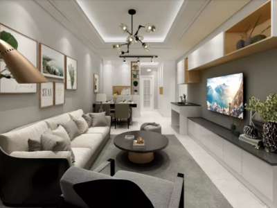 万达西地85平米现代二居装修案例