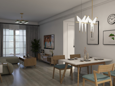 保利西江月85平米现代简约二居装修案例