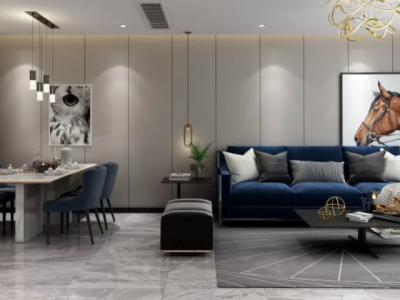 华润国际社区119平米现代简约三居装修案例