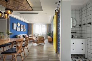 [成都领域装饰]开门入户，很直观的明亮宽敞，客餐厅一体