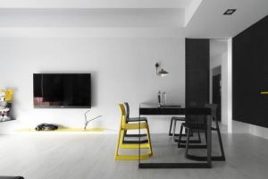 [成都大业美家装饰]黑黄极简现代风，清了断舍离