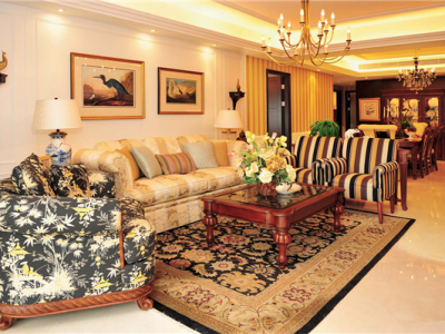 秦淮绿洲别墅430平别墅美式风格装修案例