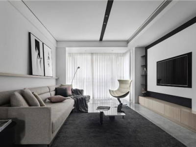 万科金域140平三居室现代简约装修案例