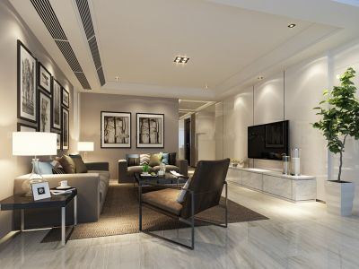 佳源紫金华府120㎡三居室现代简约装修案例