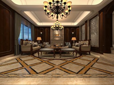 颐和南园别墅373㎡美式风格装修案例