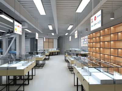 展厅现代风格400平米装修案例