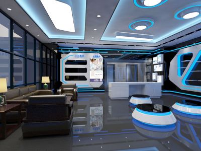 展厅现代风格210平米装修案例