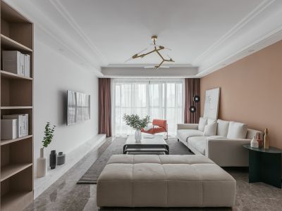 保利和光尘樾简约风格135平米装修案例