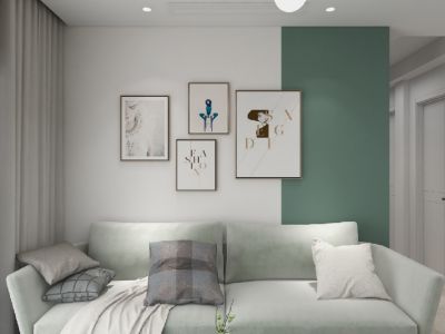 红旗新区二居83平简约风格装修案例