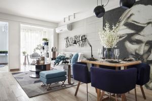 [成都阔达装饰]112㎡三室两厅，白色系装修，墙壁装饰很走心