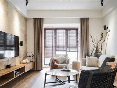 珠江俊景三居123平现代风格装修案例