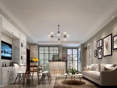 翡丽公馆现代风格95平米装修案例