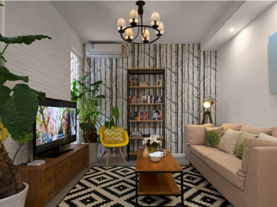 田园牧歌三居121平北欧风格装修案例