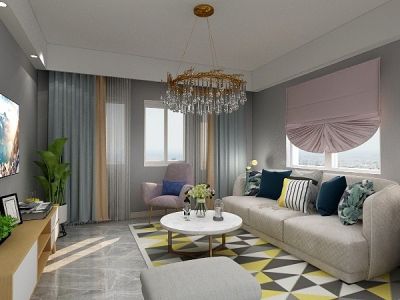 融科瑷颐湾三居117平现代风格装修案例