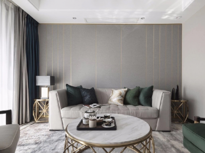 大家绿城金麟府三居126平方美式风格装修案例