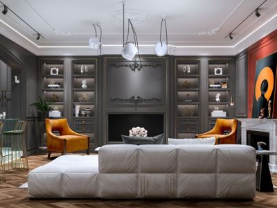 招商1872怡府180平米大平层美式轻奢风格装修案例