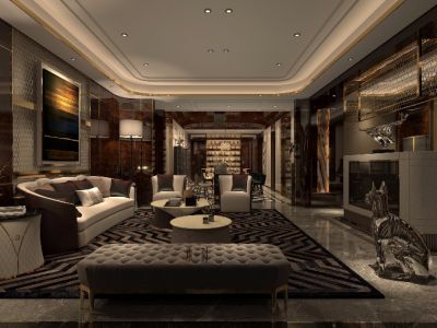 招商公园1872港式风格180平米港式风格装修案例