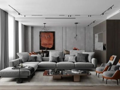 时代新都165平四居室现代简约风格装修案例