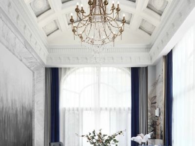 禹洲·满江墅轻奢风格185平米别墅装修设计案例