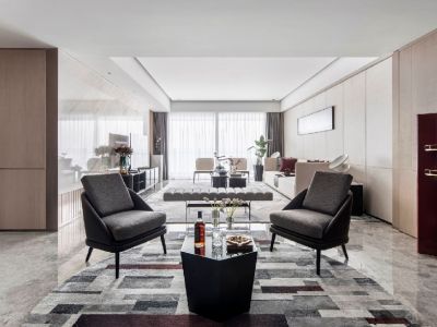 百督府现代风格325平米别墅装修效果图案例