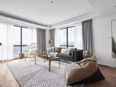 金辉溪溪里极简风格166平米复式设计效果图案例