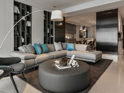 世茂·云上鼓岭简约风格180平米复式装修效果图案例