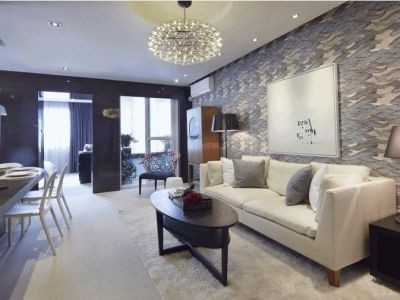 中铁尚都城三居108平现代风格装修案例