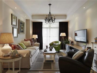 紫薇花园三居116平美式风格装修案例