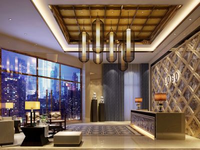 武汉酒店中式轻奢风3566平米装修案例