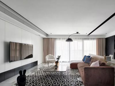 万科公园传奇125平三居室现代简约风格装修案例