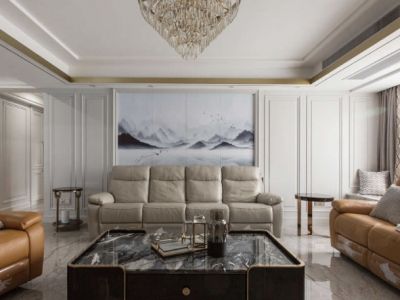 通瑞月光湖150平四居室现代简约风格装修案例